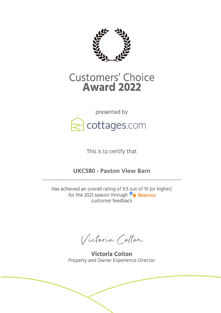 paxton view barn award winning luxury cottage